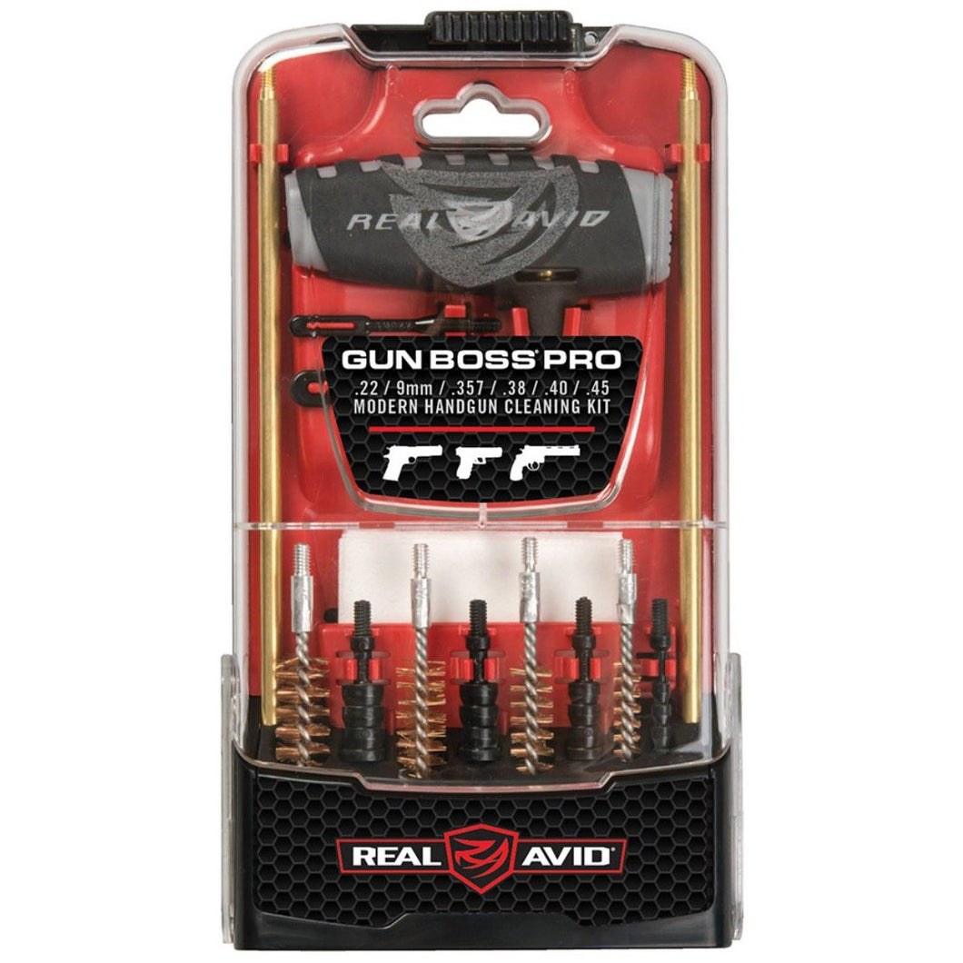 Black; Real Avid - Gun Boss® Pro Handgun Cleaning Kit - HCC Tactical