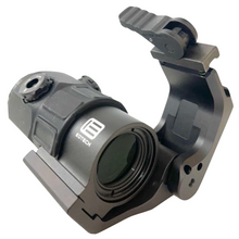 Black; EOTECH - G45 Magnifier w/ FAST Omni Flip-To-Center Magnifier Mount Black Front 2 - HCC Tactical