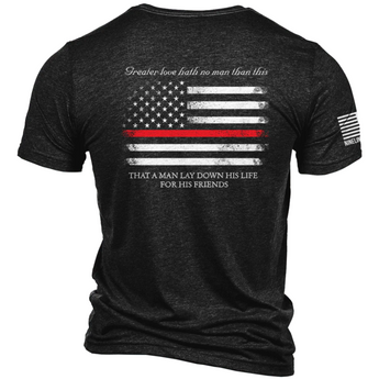 Black; Nine Line - Thin Red Line - HCC Tactical