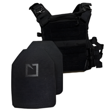 Black; Agilite - K19 Plate Carrier with Hesco 3810 Plates - Sapi - HCC Tactical