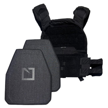 Black; Agilite - K-ZERO Plate Carrier & 4601 LEVEL IV Plates (Multi Curve) Loadout - Shooter - HCC Tactical
