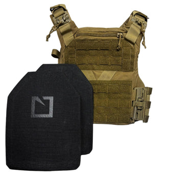 Coyote Brown; Agilite - K19 Plate Carrier Gen 3 & 4601 LEVEL IV (Multi Curve) Loadout - Sapi - HCC Tactical