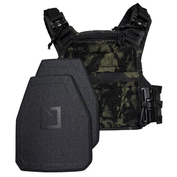 MultiCam Black; Agilite - K19 Plate Carrier Gen 3 & L211 Special Rifle Threat (Single Curve) plates Loadout - Shooter - HCC Tactical
