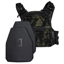 MultiCam Black; Agilite - K19 Plate Carrier with Hesco 3810 Plates - Shooter - HCC Tactical