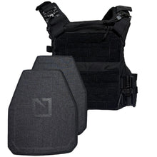Black; Agilite - K19 Plate Carrier with Hesco 3810 Plates - Shooter - HCC Tactical