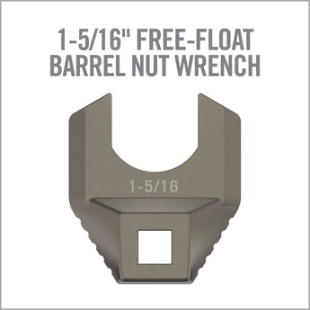 Real Avid - 1-5/16" Free-Float Barrel Nut Wrench - Extended & Standard castle Nut Wrench - 2" Spanner Wrench - HCC Tactical