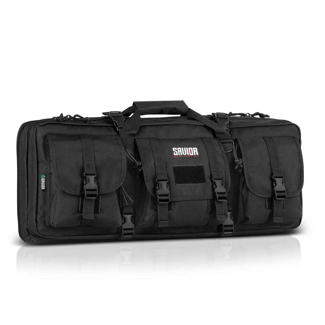 Black; Savior Equipment - American Classic - Double Rifle Case - HCC Tactical