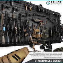 Savior Equipment - Wall Rack System - Adjustable J-Hook - 2 Pack Mounted - HCC Tactical