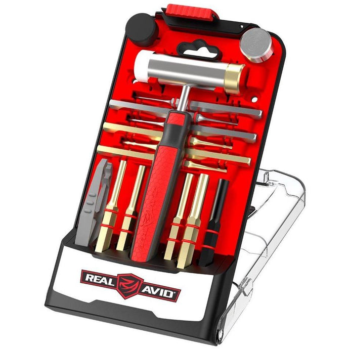 Black; Real Avid - Accu-Punch™ Hammer with Brass & Steel Pin Punches - HCC Tactical