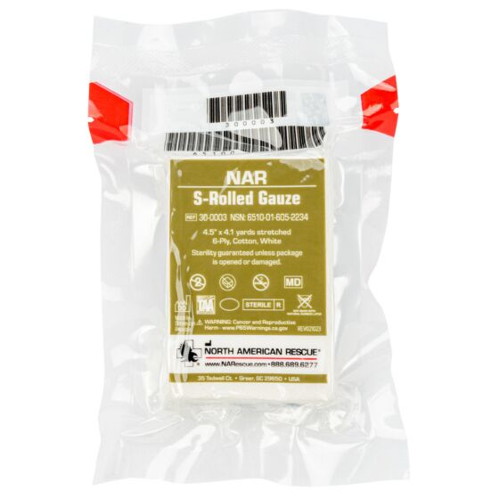 North American Rescue - NAR S-Rolled Gauze - HCC Tactical
