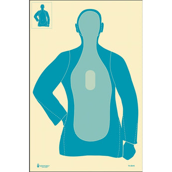 3 Tone Blue; Action Target - Paper Target - 25 Yard Silhouette - HCC Tactical
