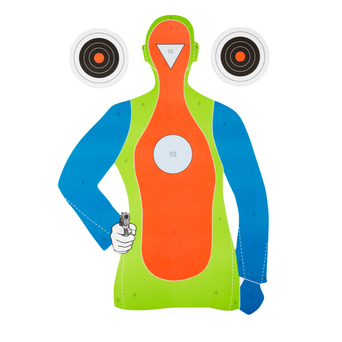 Florescent; Action Target - Paper Target - 25 Yard Silhouette - HCC Tactical