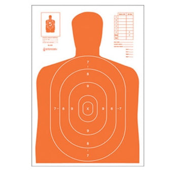 Orange; Action Target - B-27E (23"x35") - HCC Tactical