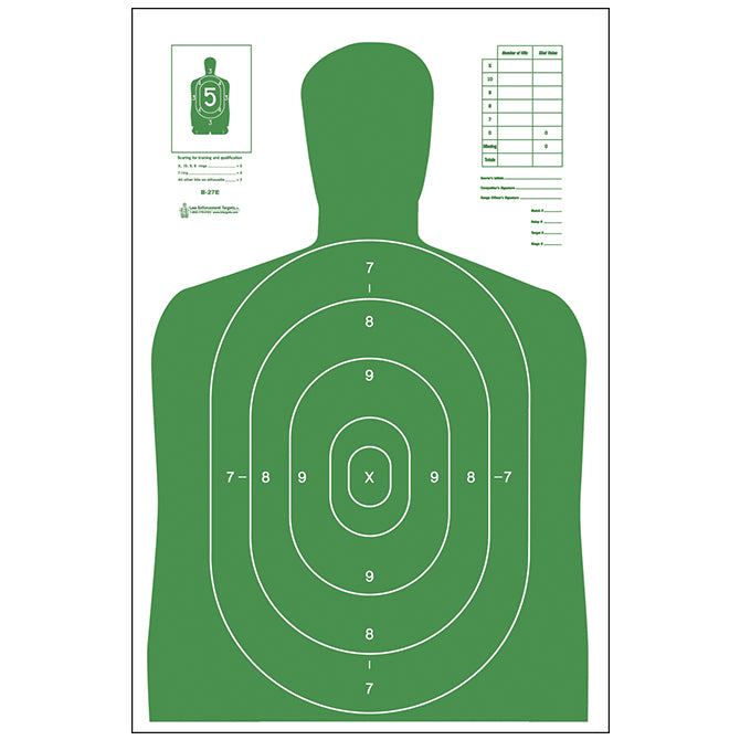 Green; Action Target - B-27E (23"x35") - HCC Tactical