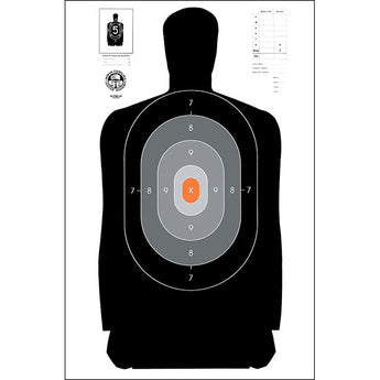 Black; Action Target - B-27 NCJA (24"x45") - HCC Tactical