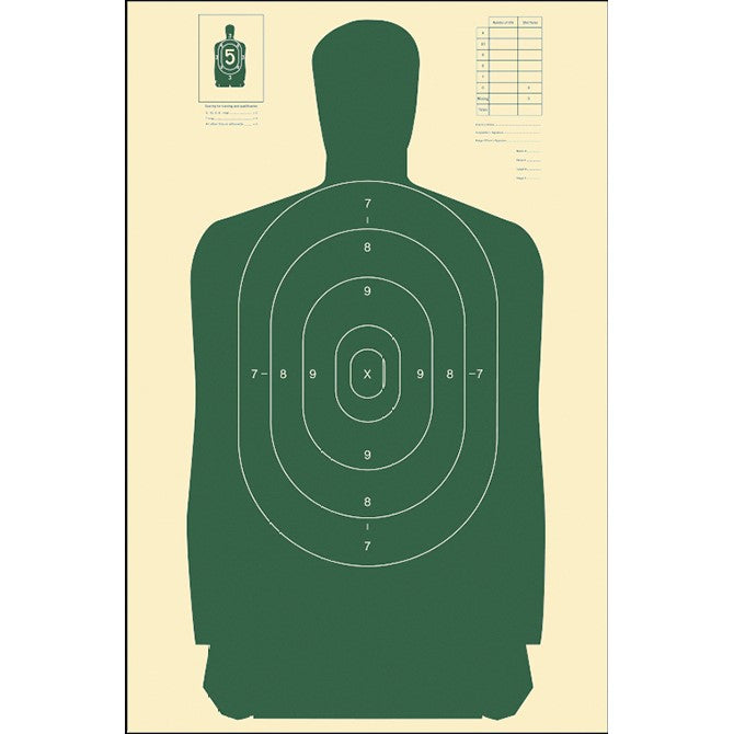 Green; Action Target - B-27S (24"x45") - HCC Tactical