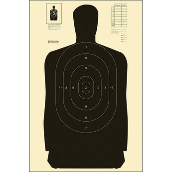Black; Action Target - B-27S (24"x45") - HCC Tactical
