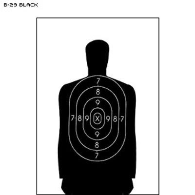 Black; Action Target - B-29 Qualification Target (11.5"x22") - HCC Tactical