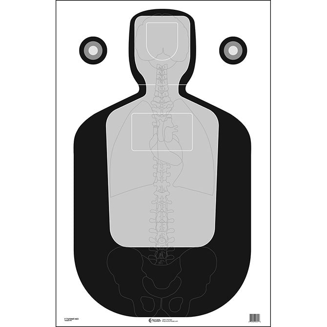 White; Action Target - TQ-19 Vital Anatomy (23"x35") - HCC Tactical