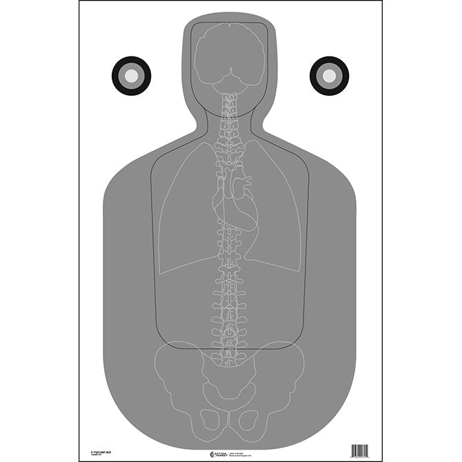 Gray; Action Target - TQ-21 Qual Anatomy (23"x35") - HCC Tactical