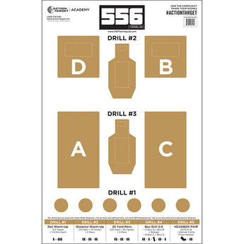 White; Action Target - 5.56 Training Lab (23"x35") - HCC Tactical