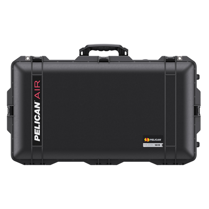 Black; Pelican - 1615 Air Case (33" Length) - with Rollers and Integrated Tow Handle - HCC Tactical