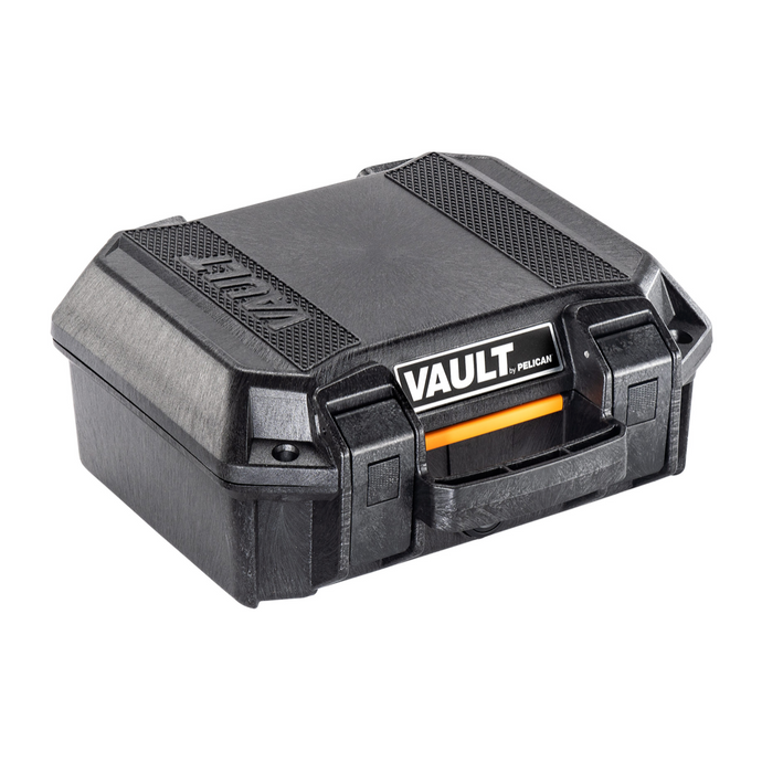 Black; Pelican - V100PF1 Vault Universal Pistol Case (12" Length) - HCC Tactical