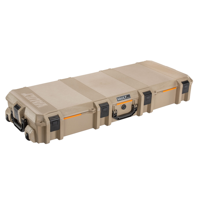 Tan; Pelican - V730 Vault Tactical Rifle Case (47" Length) - with Rollers - HCC Tactical