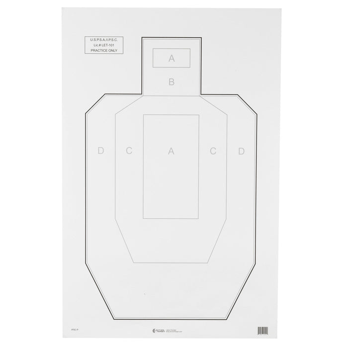 White; Action target - USPSA (23"x35") - HCC Tactical