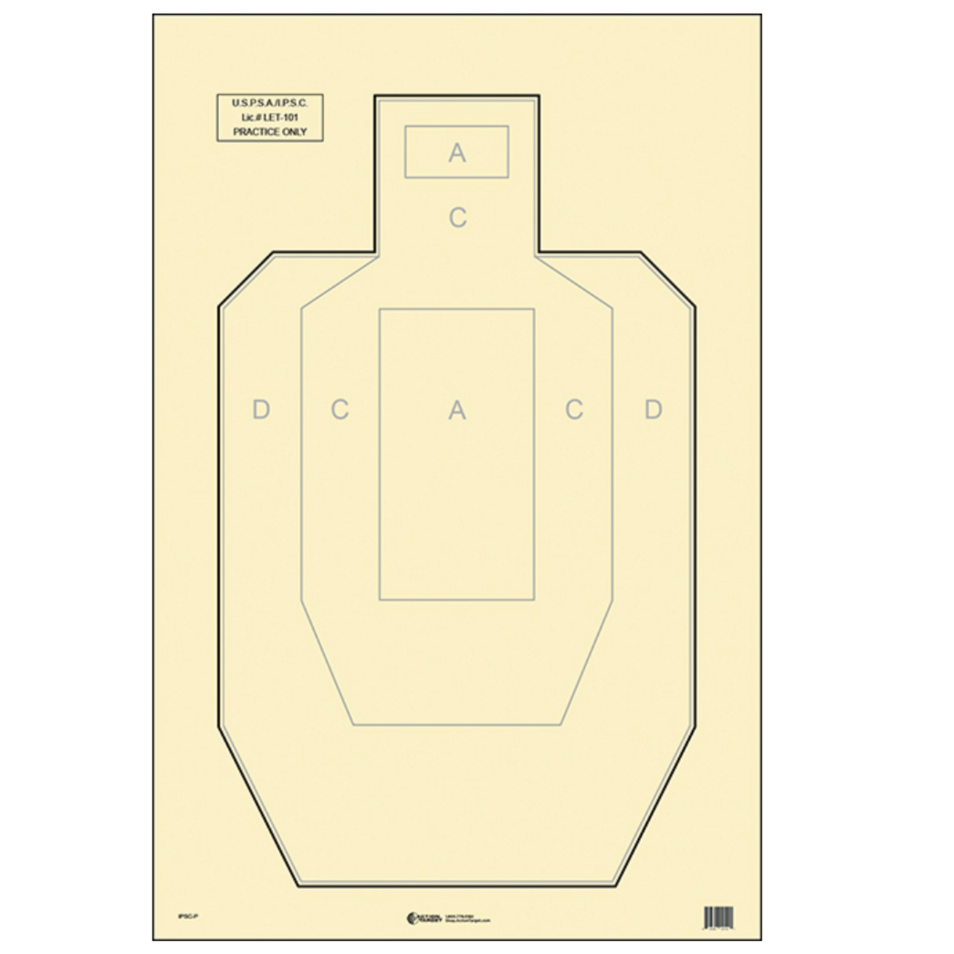 Action Target IPSC Paper Practice Target, Pack of 100 Action Target IPSC Paper Practice Target, Pack of 100