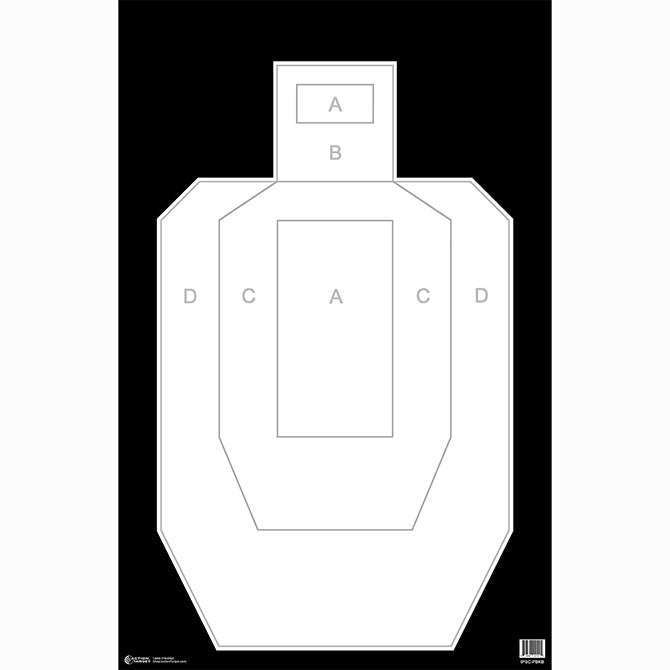 Black/White; Action Target - IPSC (23"x35") - HCC Tactical