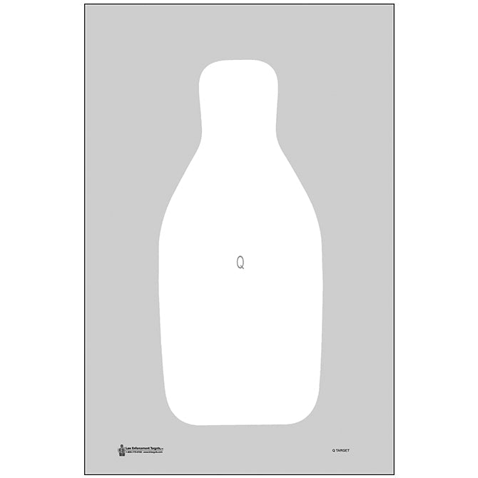White; Action Target - Standard FBI/DEA Q (22 1/2"x34 1/2") - HCC Tactical