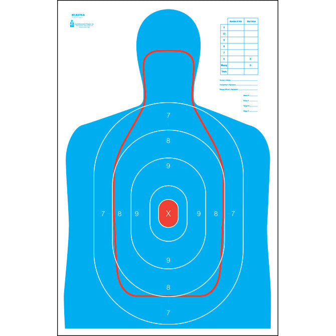 Blue; Action Target - B27E / FBI Q (23"x35") - HCC Tactical