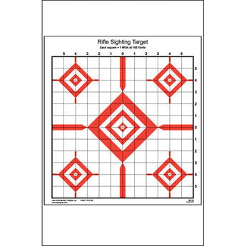 Black/Red; Action Target - Rifle Sighting (14"x15") - HCC Tactical