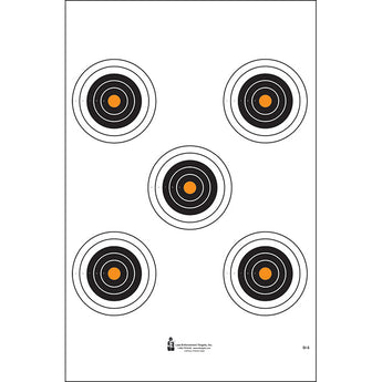 Orange/Black; Action Target - Bullseye with Orange Centers (21" x 24") - HCC Tactical