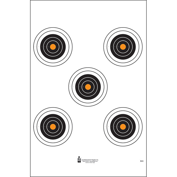 Orange/Black; Action Target - Bullseye with Orange Centers (21" x 24") - HCC Tactical