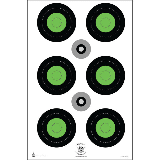 Black/Green; Action Target - Trident Bullseye (23" x 35") - HCC Tactical