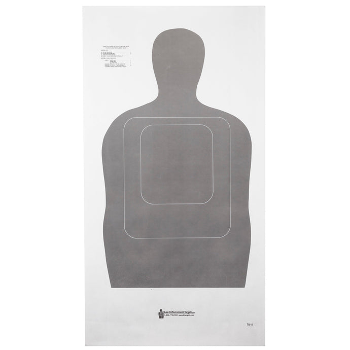Gray; Action Target - TQ15 (24"x45") - HCC Tactical