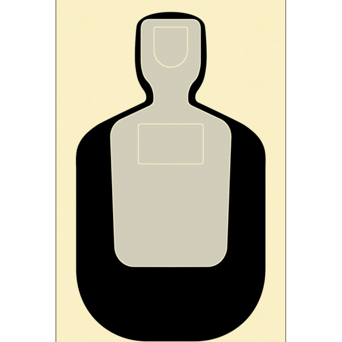 Black/Gray; Action Target - TQ19 (24"x45") - HCC Tactical