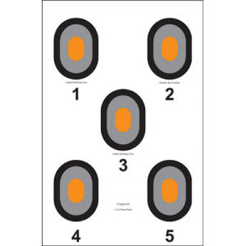 Black; Action Traget - Orange Centers (23" x 35") - HCC Tactical