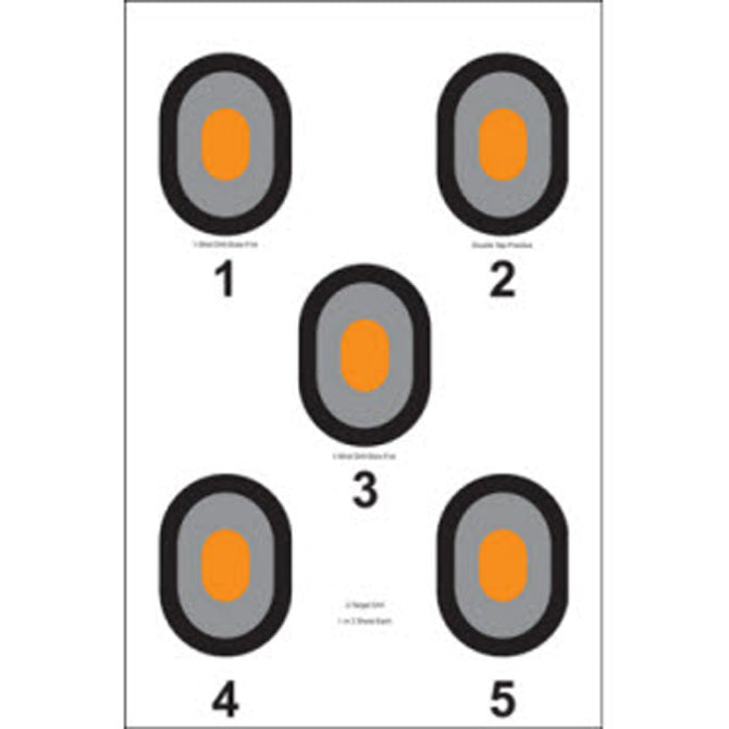 Black; Action Traget - Orange Centers (23