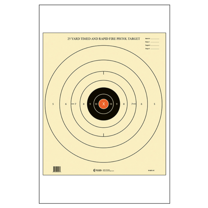 Black; Action Target - B-8 25 (21"x24") - HCC Tactical