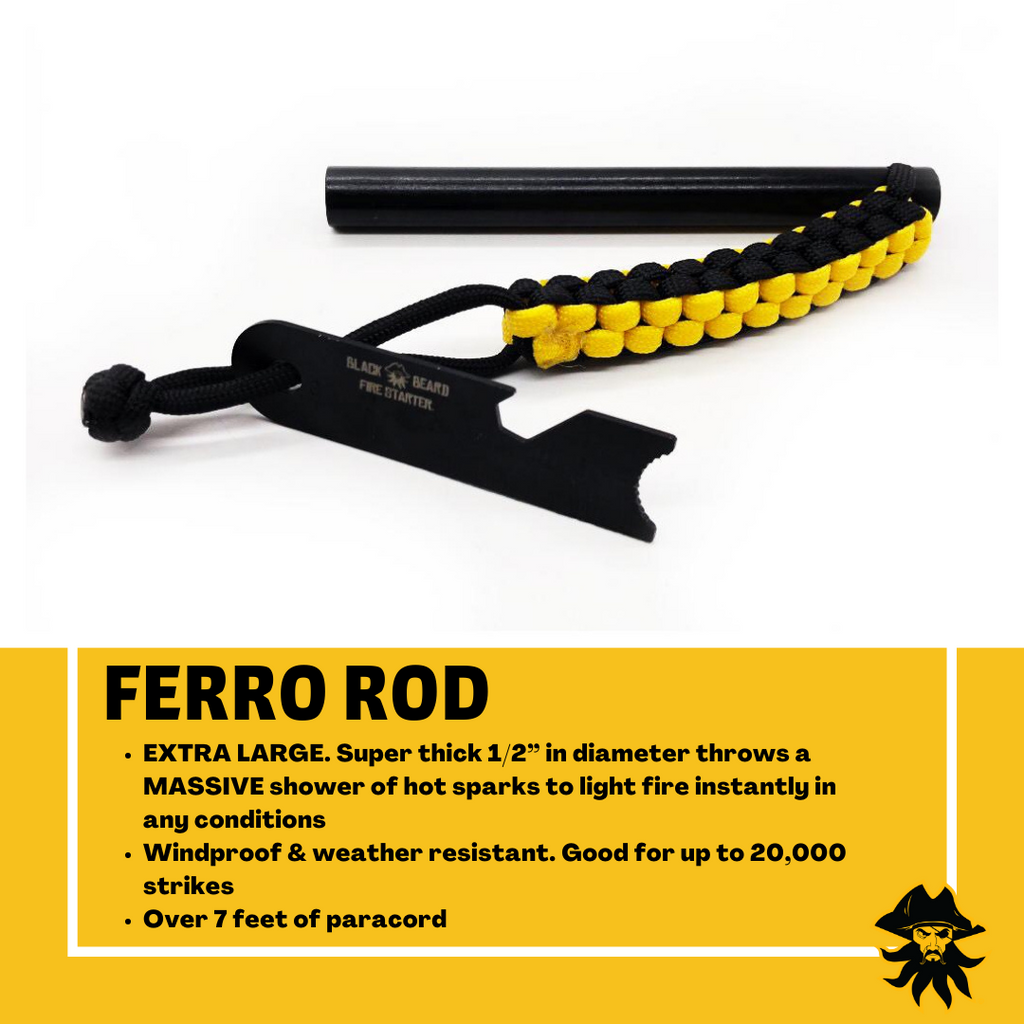 Black Beards - Ferro Rod Fire Starter - HCC Tactical