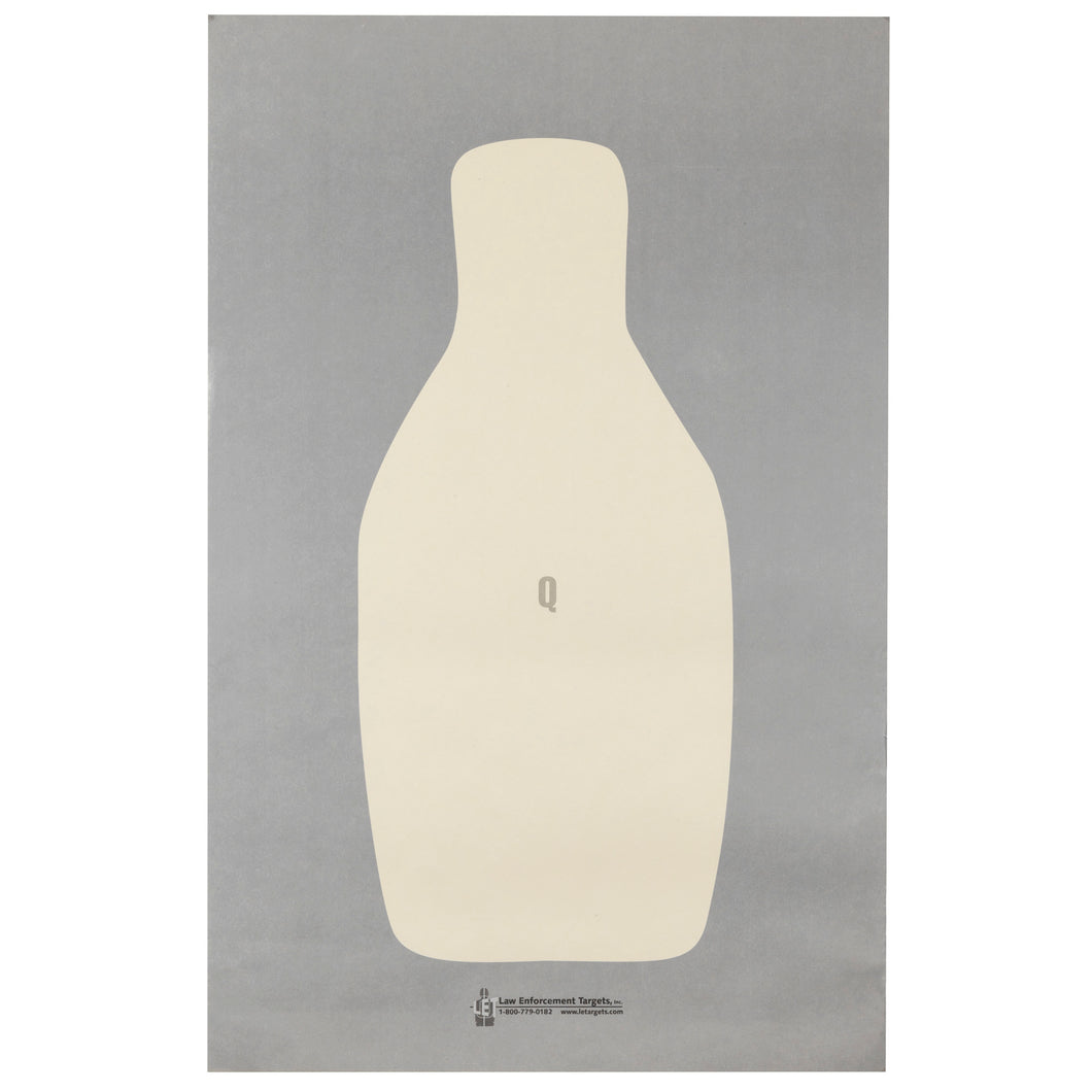 Gray / Ivory; Action Target - Standard FBI/DEA Q (22.5