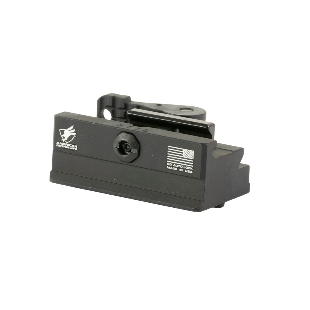 Black; American Defense Mfg - ARCA To Picatinny Tripod Adapter - HCC Tactical - alt