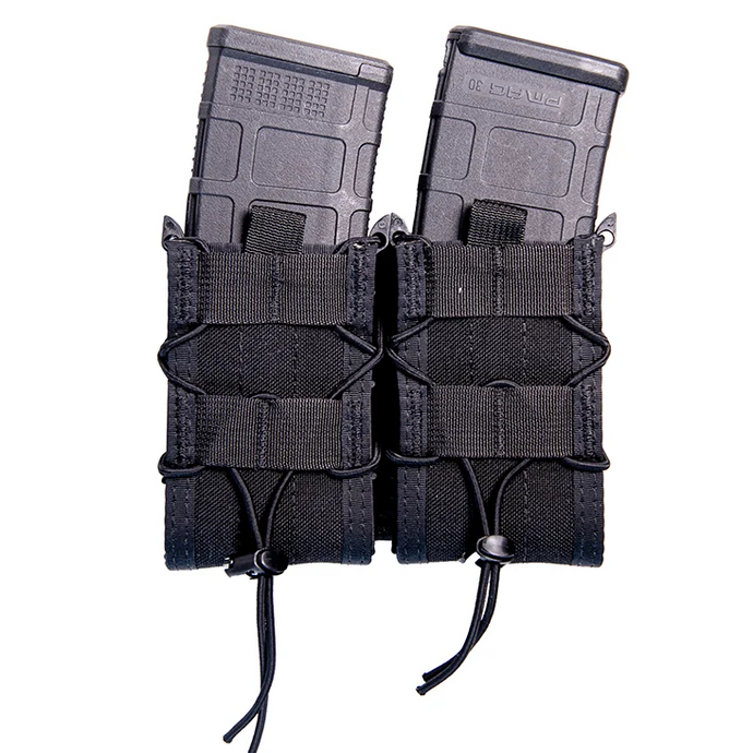 Black; HSG - Double Rifle TACO Mag Pouch - HCC Tactical