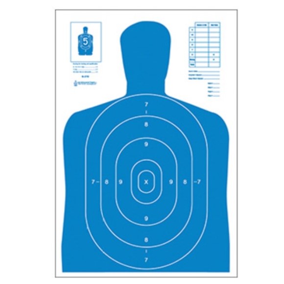 Blue; Action Target - B-27E (23"x35") - HCC Tactical