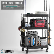 Mobile Tackle Station - Cart w/ 16 Slot Fishing Rod Holder