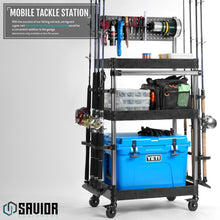Mobile Tackle Station - Cart w/ 16 Slot Fishing Rod Holder
