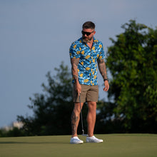 Tiger Stripe Blue Button-up